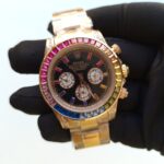 rolex-daytona-cosmograph-daytona-rainbow-colored-baguette-bezel-rose-gold-oyster-mens-watch-116505-replica-wrajw.webp